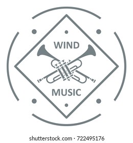 Musical trumpet logo. Simple illustration of musical trumpet vector logo for web