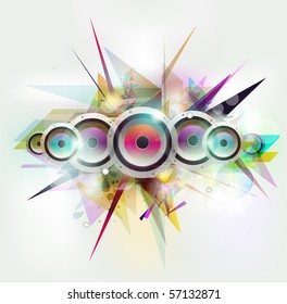 Musical and urban vector