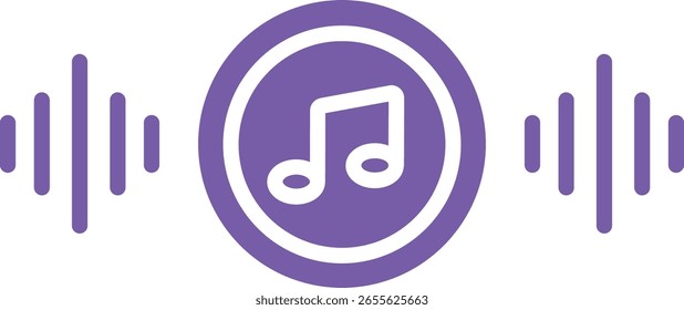 Ícone de vetor musical. Pode ser usado para impressão, aplicativos móveis e da Web.