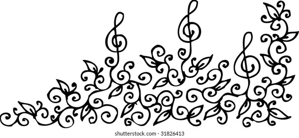 Musical vignette. Eau-forte illustration CL.
