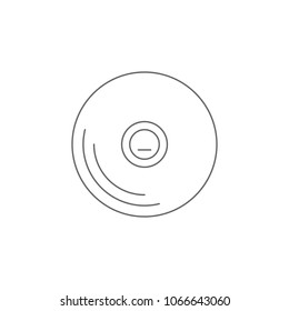 Musical vinyl icon. Simple element illustration. Musical vinyl symbol design template. Can be used for web and mobile on white background