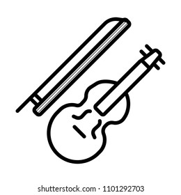 Musical Violin icon. Simple element illustration. Musical Violin symbol design template. Can be used for web and mobile on white background

