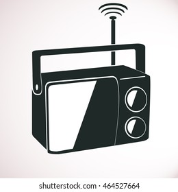 Musical wave. Icon. Vector illustration
