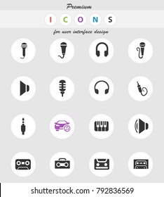 musical web icons for user interface design