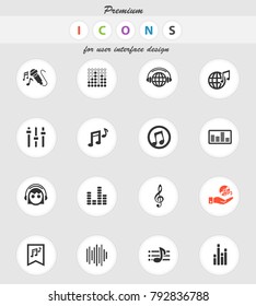 musical web icons for user interface design