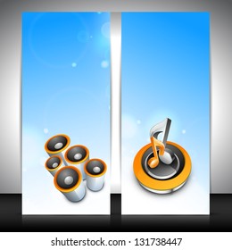 Musikalische Website-Banner-Set. EPS10.