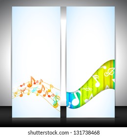 Musikalische Website-Banner-Set. EPS10.