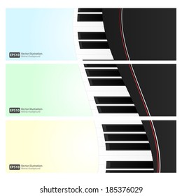 Musical website header or banner set. EPS 10.