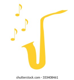 musical wind instrument, picture of saxophone