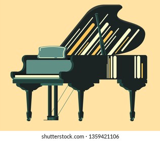 Musicial instrument Black piano