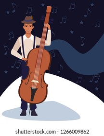 Musician artist cartoon
