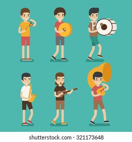 Musician character , eps10 vector format