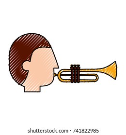 musician character trumpet jazz music festival
