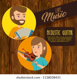 musician couple in concert