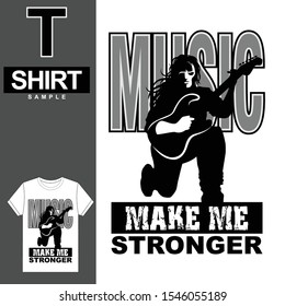 Musician design for t shirt and template banner poster.