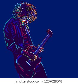 Rock Music Vector, Sticker Clipart Rock Star, Guitar Player Rocker Image  For Free Download Cartoon, Sticker PNG and Vector with Transparent  Background for Free Download
