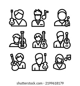 musician icon or logo isolated sign symbol vector illustration - Collection of high quality black style vector icons
