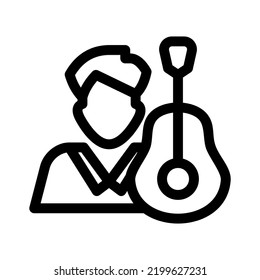 musician icon or logo isolated sign symbol vector illustration - high quality black style vector icons
