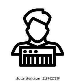 musician icon or logo isolated sign symbol vector illustration - high quality black style vector icons
