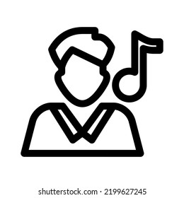 musician icon or logo isolated sign symbol vector illustration - high quality black style vector icons
