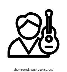 musician icon or logo isolated sign symbol vector illustration - high quality black style vector icons
