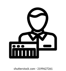 musician icon or logo isolated sign symbol vector illustration - high quality black style vector icons
