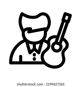 musician icon or logo isolated sign symbol vector illustration - high quality black style vector icons
