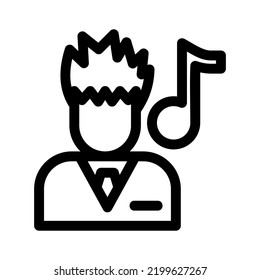 musician icon or logo isolated sign symbol vector illustration - high quality black style vector icons
