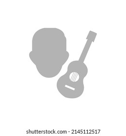 musician icon on white background, vector illustration