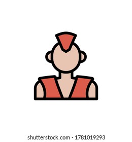 Musician icon. Simple color with outline vector elements of rock n roll icons for ui and ux, website or mobile application