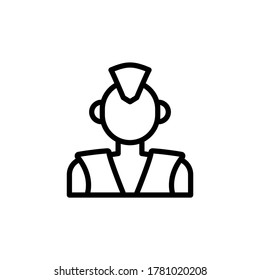 Musician icon. Simple line, outline vector elements of rock n roll icons for ui and ux, website or mobile application