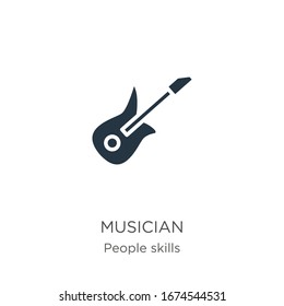 Musician icon vector. Trendy flat musician icon from people skills collection isolated on white background. Vector illustration can be used for web and mobile graphic design, logo, eps10