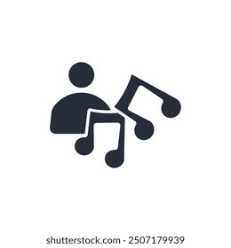 musician icon. vector.Editable stroke.linear style sign for use web design,logo.Symbol illustration.