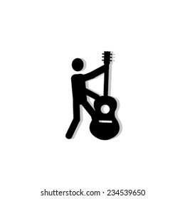 musician illustration over white color background