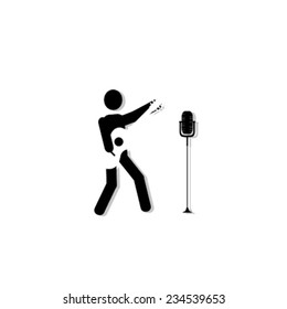 musician illustration over white color background