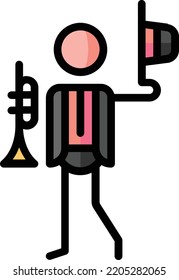 musician isolated design element stock illustration. Vector on a white background