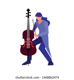 musician man cello playing music