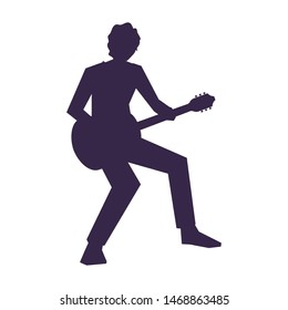 musician man classic guitar playing