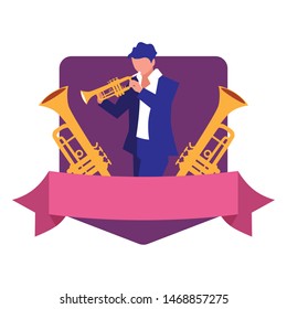 musician man trumpet playing instrument