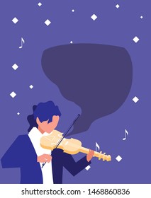 musician man violin playing music