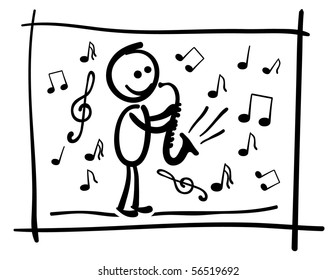 musician with musical instruments