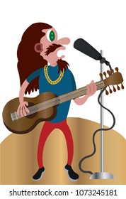 A musician performing live on stage