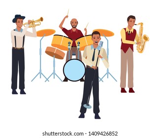 Similar Images, Stock Photos & Vectors of Rock group music band, live ...