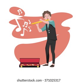 musician playing flute