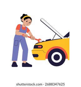 Musician playing flute creating calm and melodious atmosphere Illustration