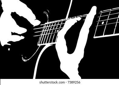 Musician playing guitar