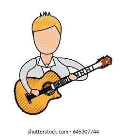 musician playing guitar avatar