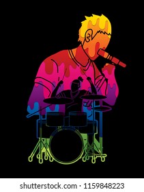 Musician playing music together, Music band, Artist graphic vector
