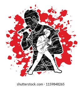 Musician playing music together, Music band, Artist graphic vector