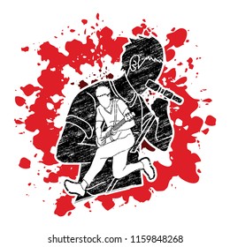 Musician playing music together, Music band, Artist graphic vector